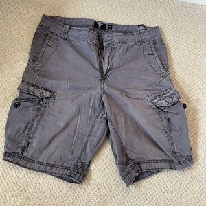 Men's Gray Cargo Shorts with Utility Pockets